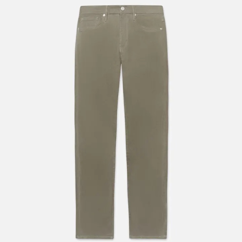 Frame Denim L’Homme Brushed Twill Slim in Washed Military